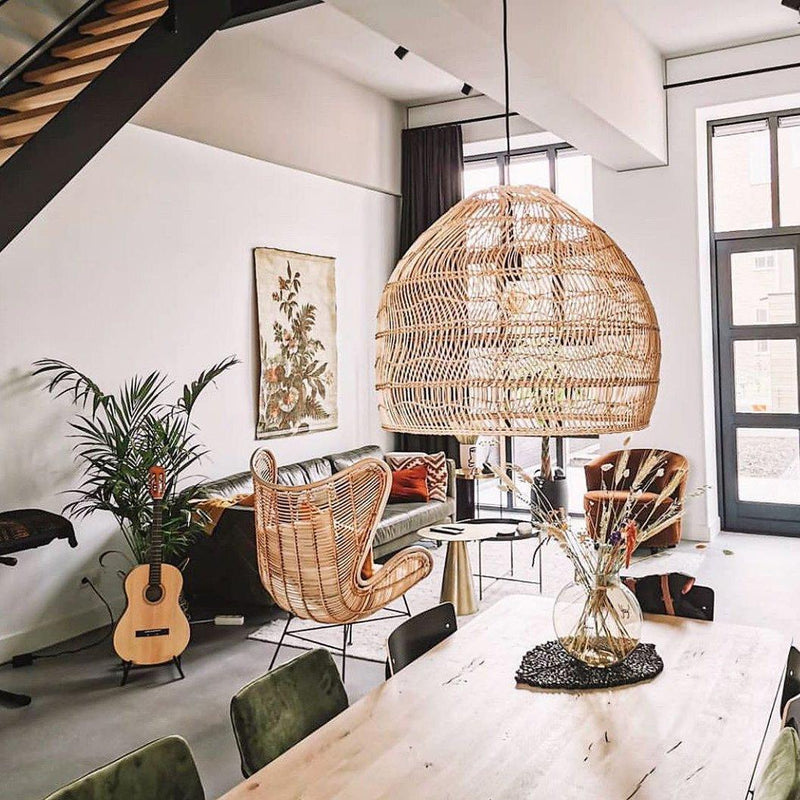 Wicker Pendant Lamp-DWHOME