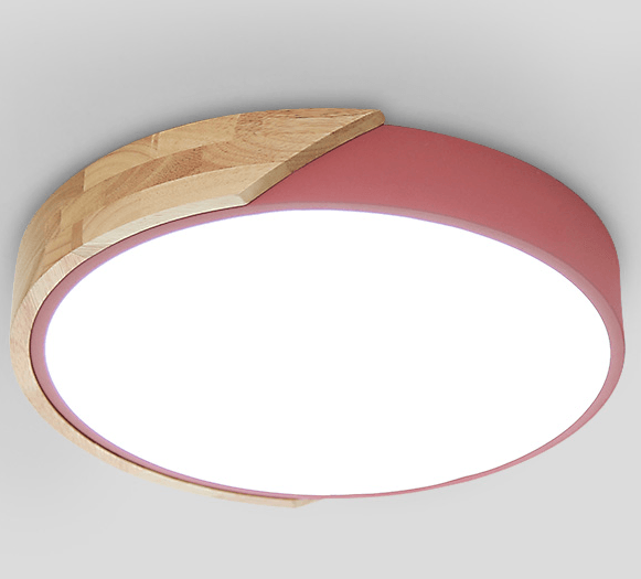 Wilhelmina Scandinavian Mixed Wooden Accent Ceiling Light.