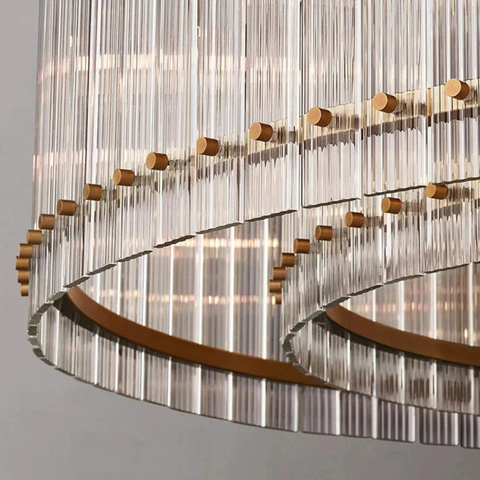 Willow Luxury Modern 2 Tier Crystal chandelier.