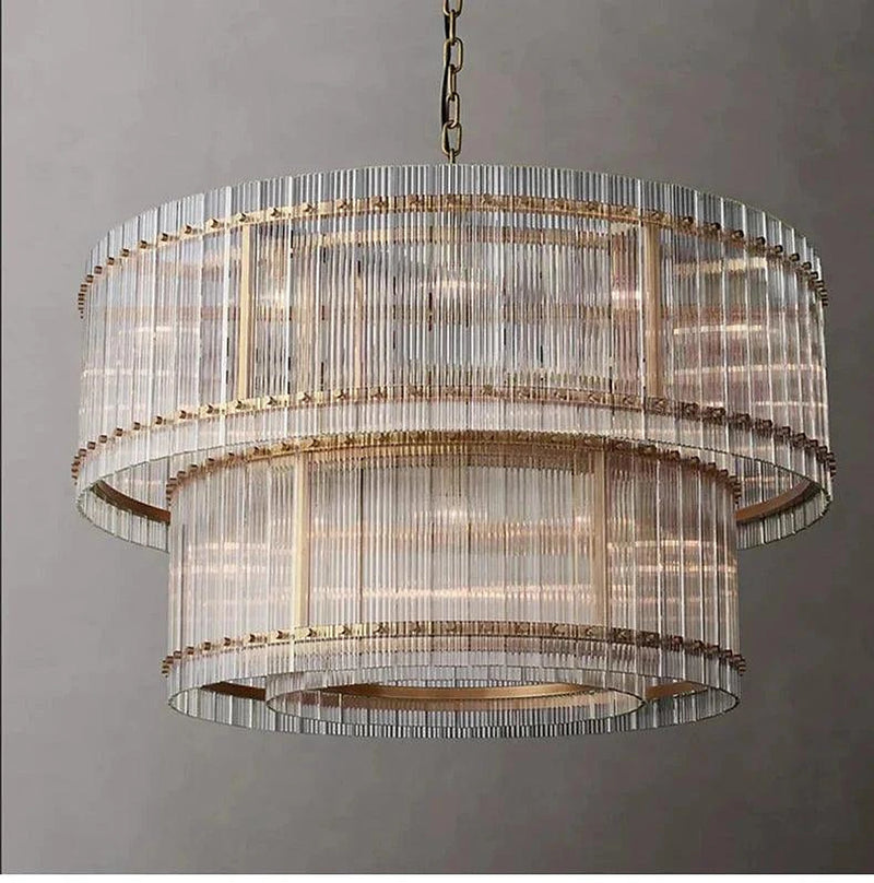 Willow Luxury Modern 2 Tier Crystal chandelier-DWHOME