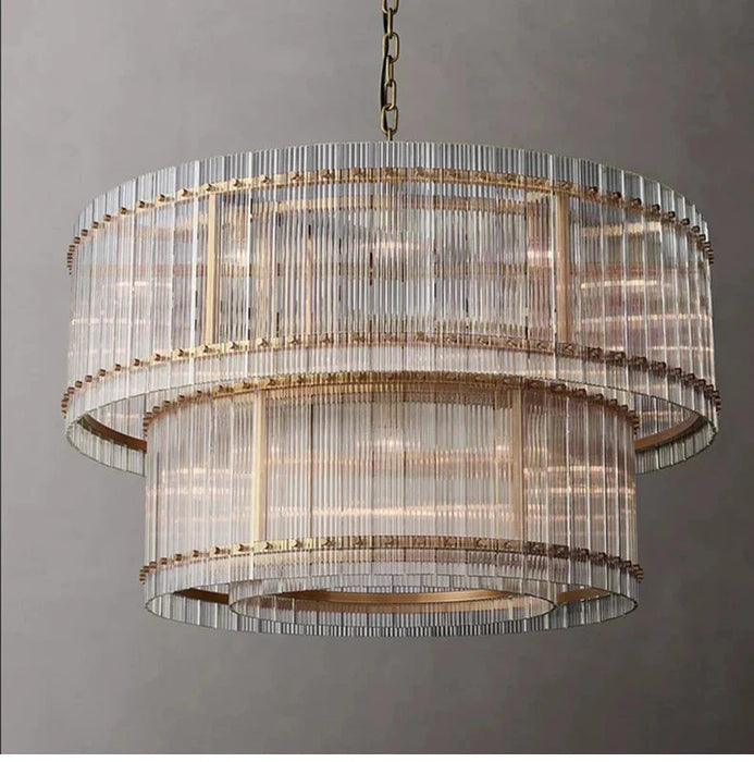 Willow Luxury Modern 2 Tier Crystal chandelier.