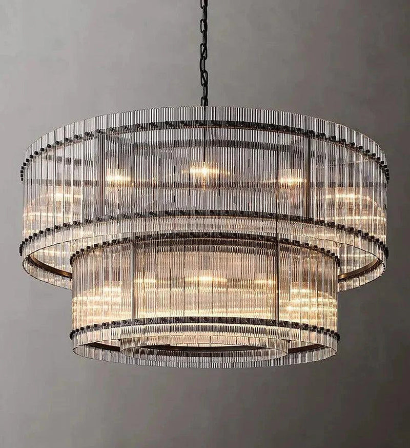 Willow Luxury Modern 2 Tier Crystal chandelier-DWHOME