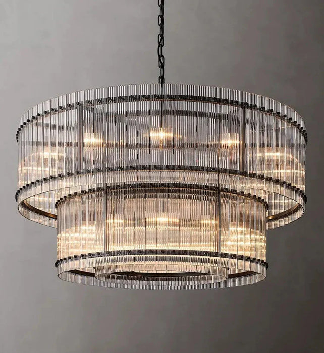 Willow Luxury Modern 2 Tier Crystal chandelier.