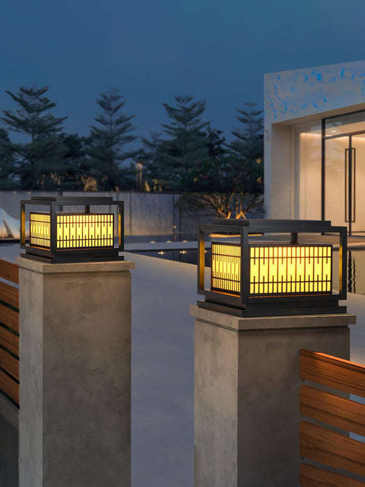 Window Grille Outdoor Post Light-DWHOME