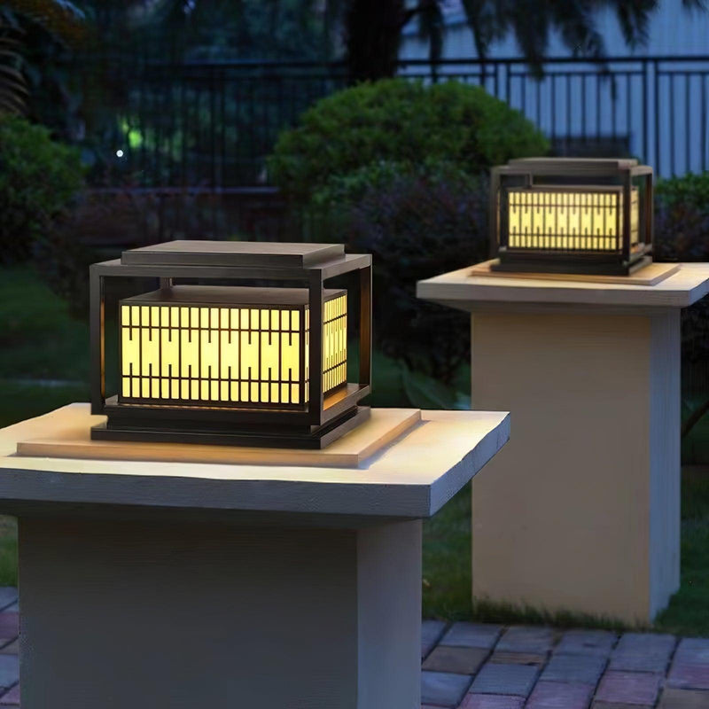 Window Grille Outdoor Post Light-DWHOME