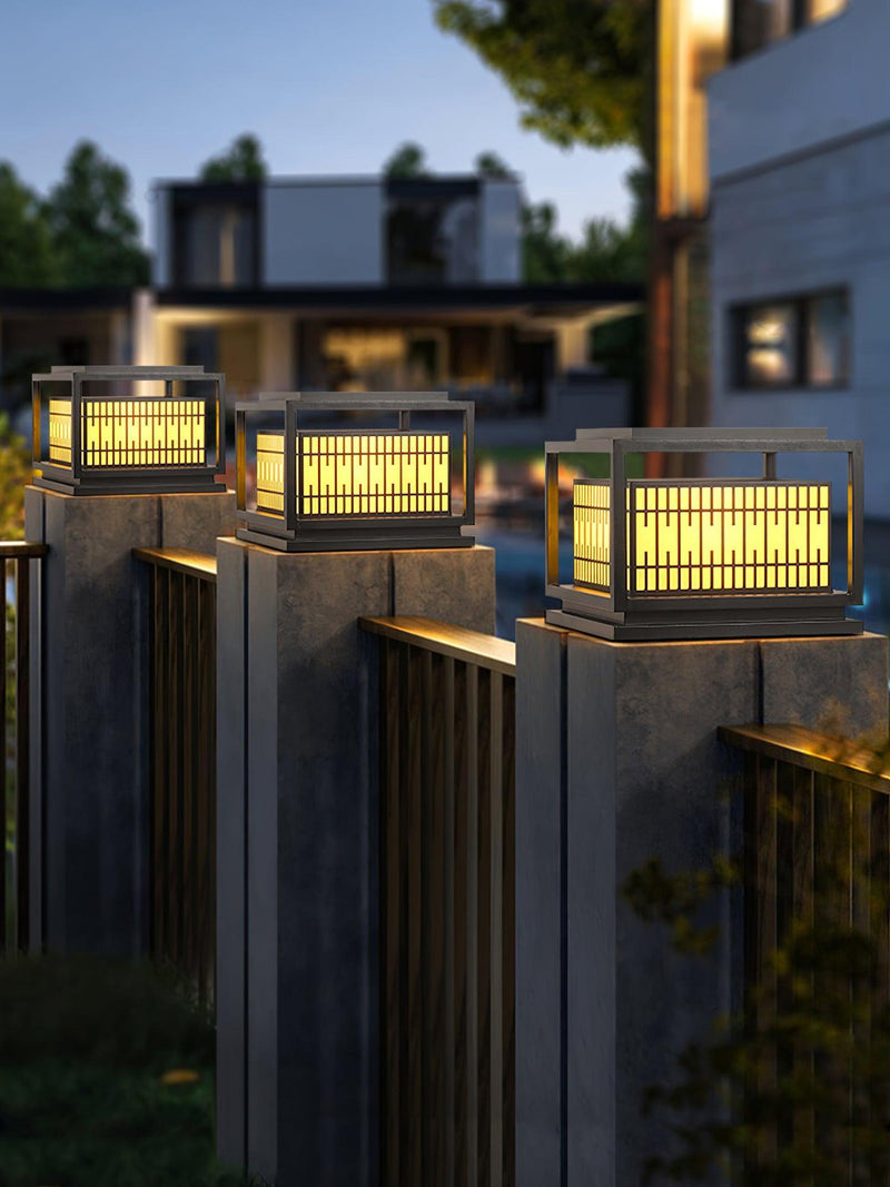 Window Grille Outdoor Post Light-DWHOME