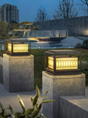 Window Grille Outdoor Post Light-DWHOME