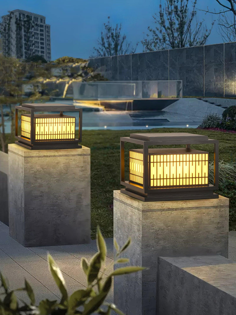 Window Grille Outdoor Post Light-DWHOME