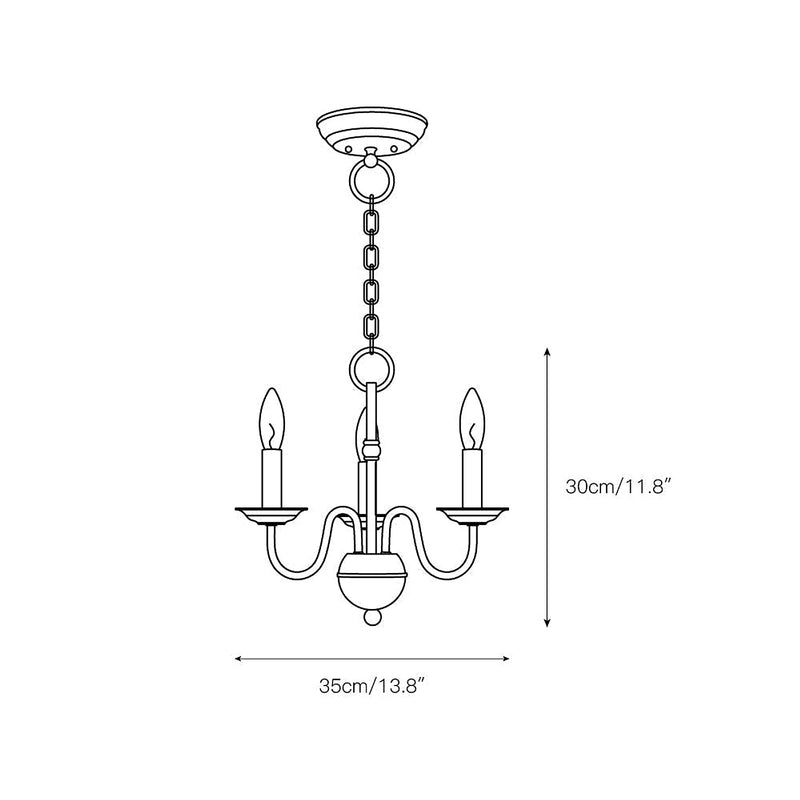 Windsor Brass Chandelier-DWHOME