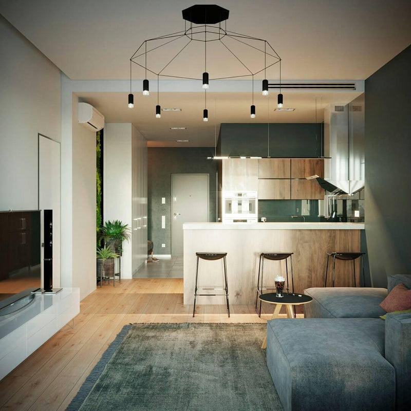 Geometric Lines Pendant Lamp-DWHOME