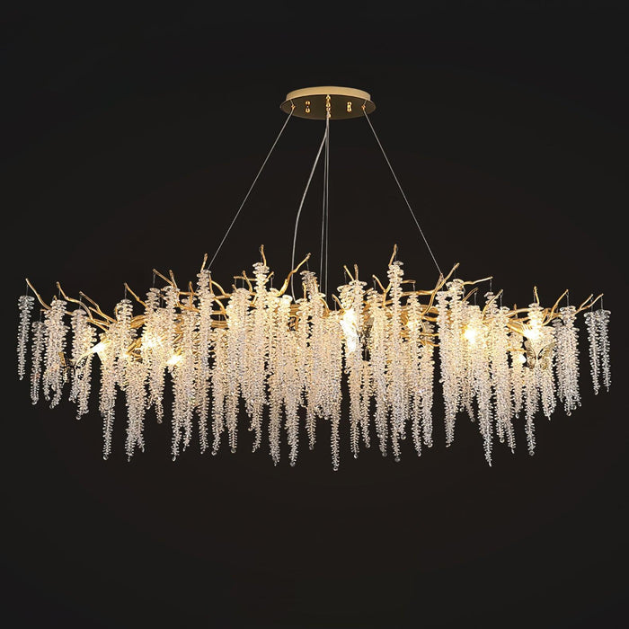 Wisteria Flower Crystal Chandelier - DWHOME