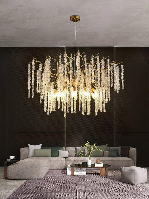 Wisteria Flower Crystal Chandelier - DWHOME