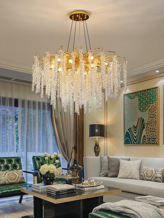 Wisteria Flower Crystal Chandelier - DWHOME