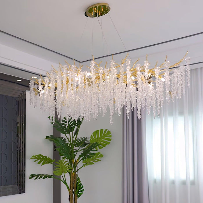 Wisteria Flower Crystal Chandelier - DWHOME