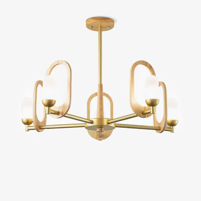 Wood Art Halo Chandelier-DWHOME
