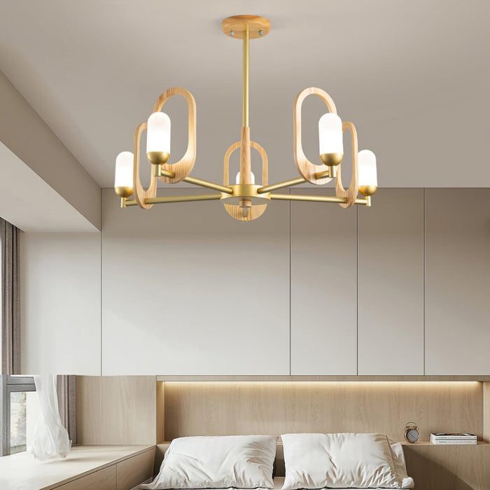 Wood Art Halo Chandelier-DWHOME