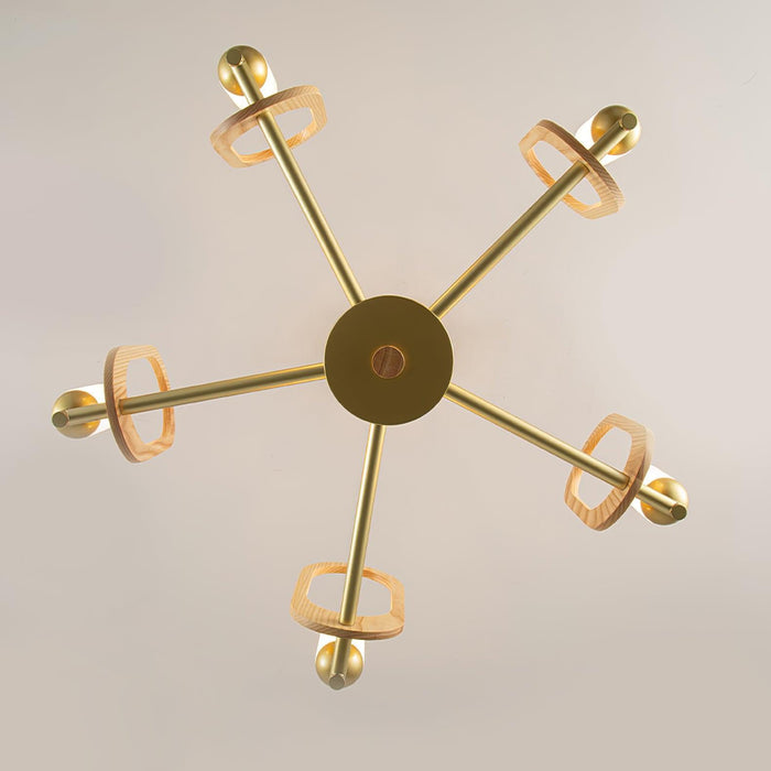 Wood Art Halo Chandelier-DWHOME