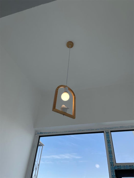 Wood Bird Resin Pendant Light - Vakkerlight