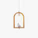 Wood Bird Resin Pendant Light.