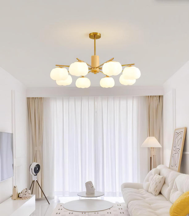 Wooden Cotton Balls Chandelier - DWHOME