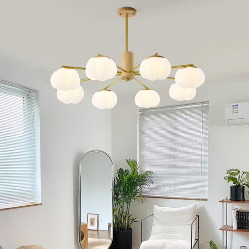 Wooden Cotton Balls Chandelier - DWHOME