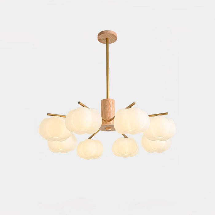 Wooden Cotton Balls Chandelier - DWHOME