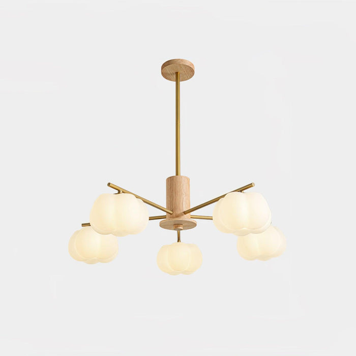 Wooden Cotton Balls Chandelier - DWHOME