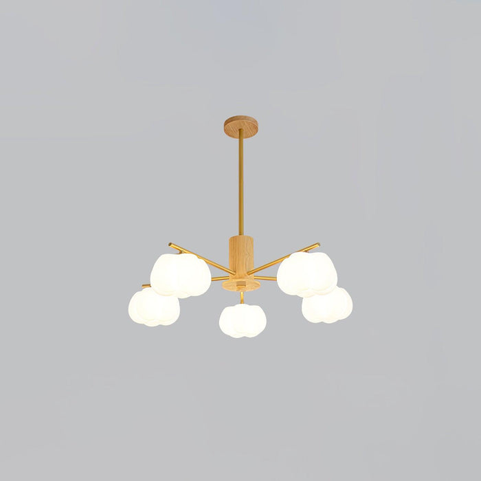 Wooden Cotton Balls Chandelier - DWHOME