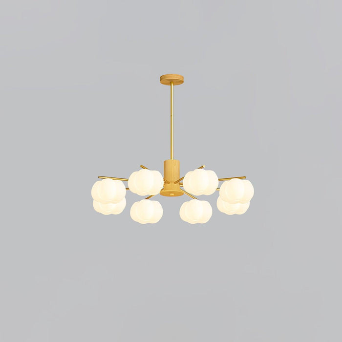 Wooden Cotton Balls Chandelier - DWHOME