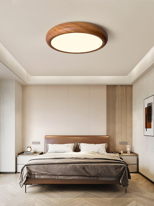 Wood Grain Round Ceiling Lamp.