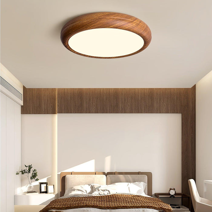 Wood Grain Round Ceiling Lamp - DWHOME