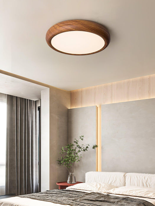 Wood Grain Round Ceiling Lamp.