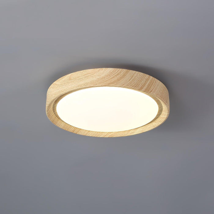 Wood Grain Round Ceiling Lamp - DWHOME