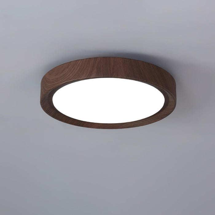 Wood Grain Round Ceiling Lamp - DWHOME