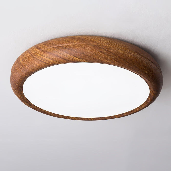 Wood Grain Round Ceiling Lamp - DWHOME