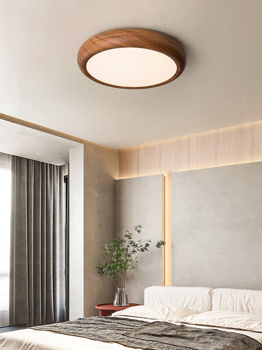 Wood Grain Round Ceiling Lamp - DWHOME