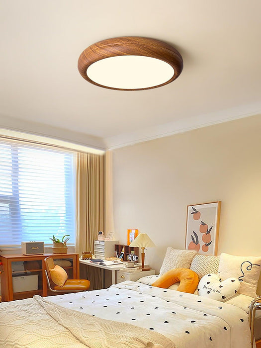 Wood Grain Round Ceiling Lamp - DWHOME