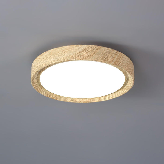 Wood Grain Round Ceiling Lamp - DWHOME