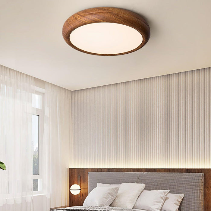 Wood Grain Round Ceiling Lamp - Vakkerlight