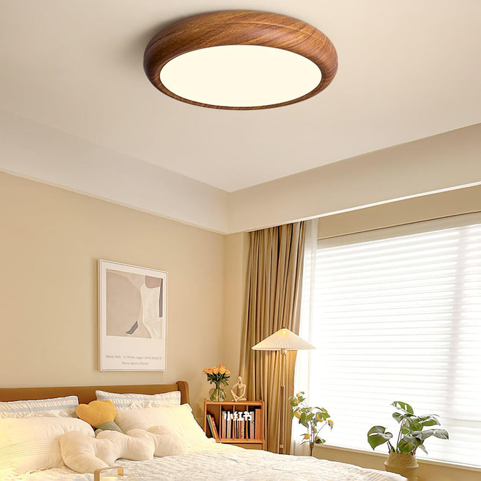 Wood Grain Round Ceiling Lamp - DWHOME