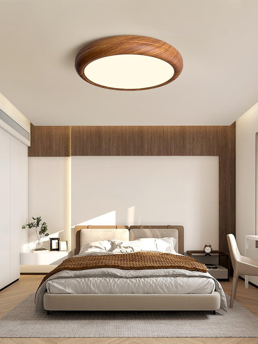 Wood Grain Round Ceiling Lamp - DWHOME