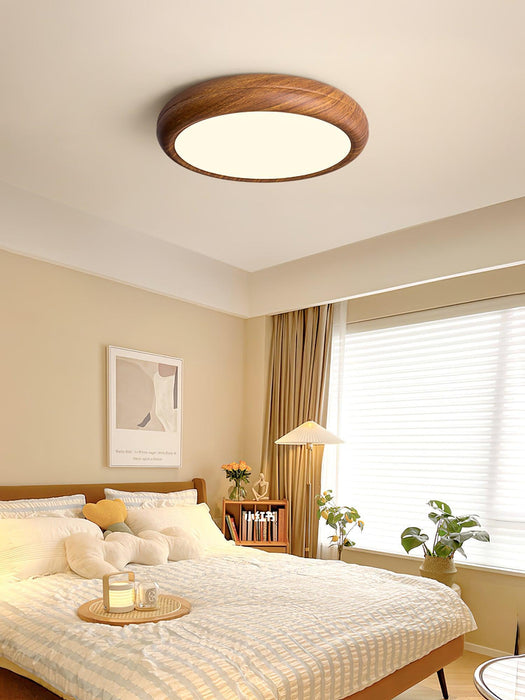 Wood Grain Round Ceiling Lamp - DWHOME