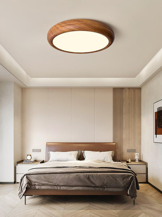 Wood Grain Round Ceiling Lamp - Vakkerlight