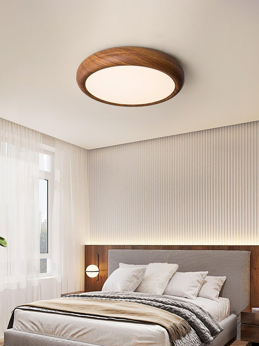 Wood Grain Round Ceiling Lamp - DWHOME