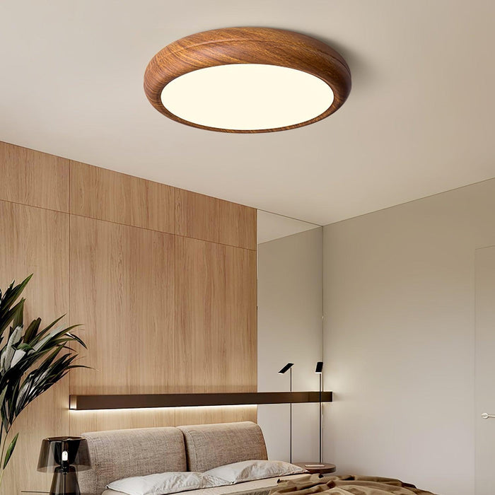 Wood Grain Round Ceiling Lamp - DWHOME