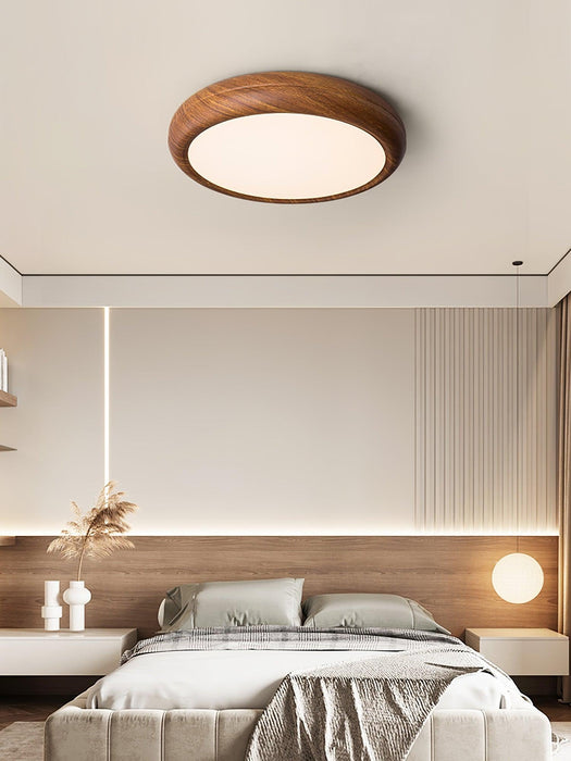 Wood Grain Round Ceiling Lamp - Vakkerlight