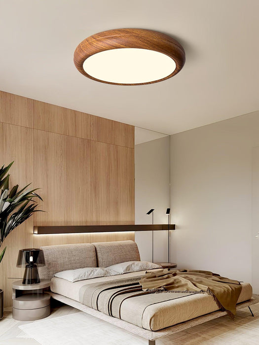 Wood Grain Round Ceiling Lamp - DWHOME