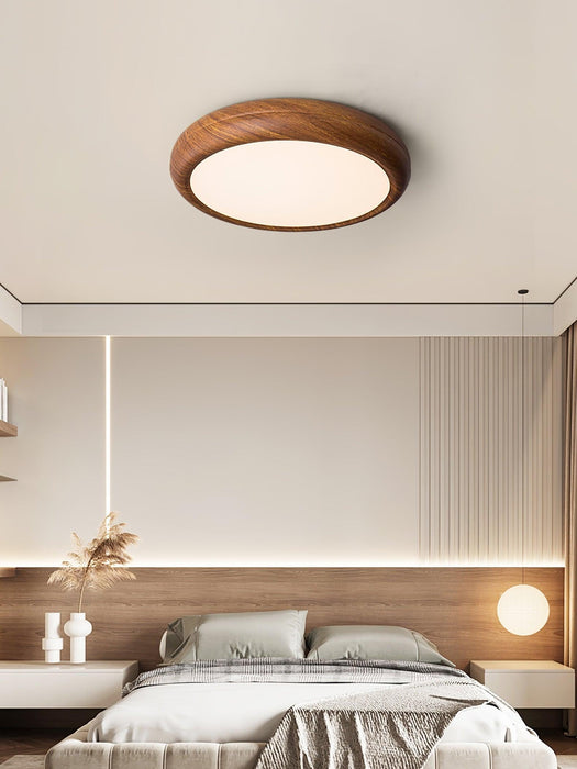 Wood Grain Round Ceiling Lamp - DWHOME