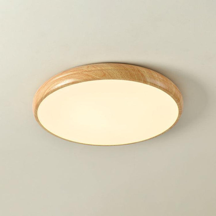 Wood Grain Round Ceiling Lamp - DWHOME