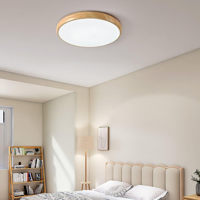 Wood Grain Round Ceiling Lamp - DWHOME